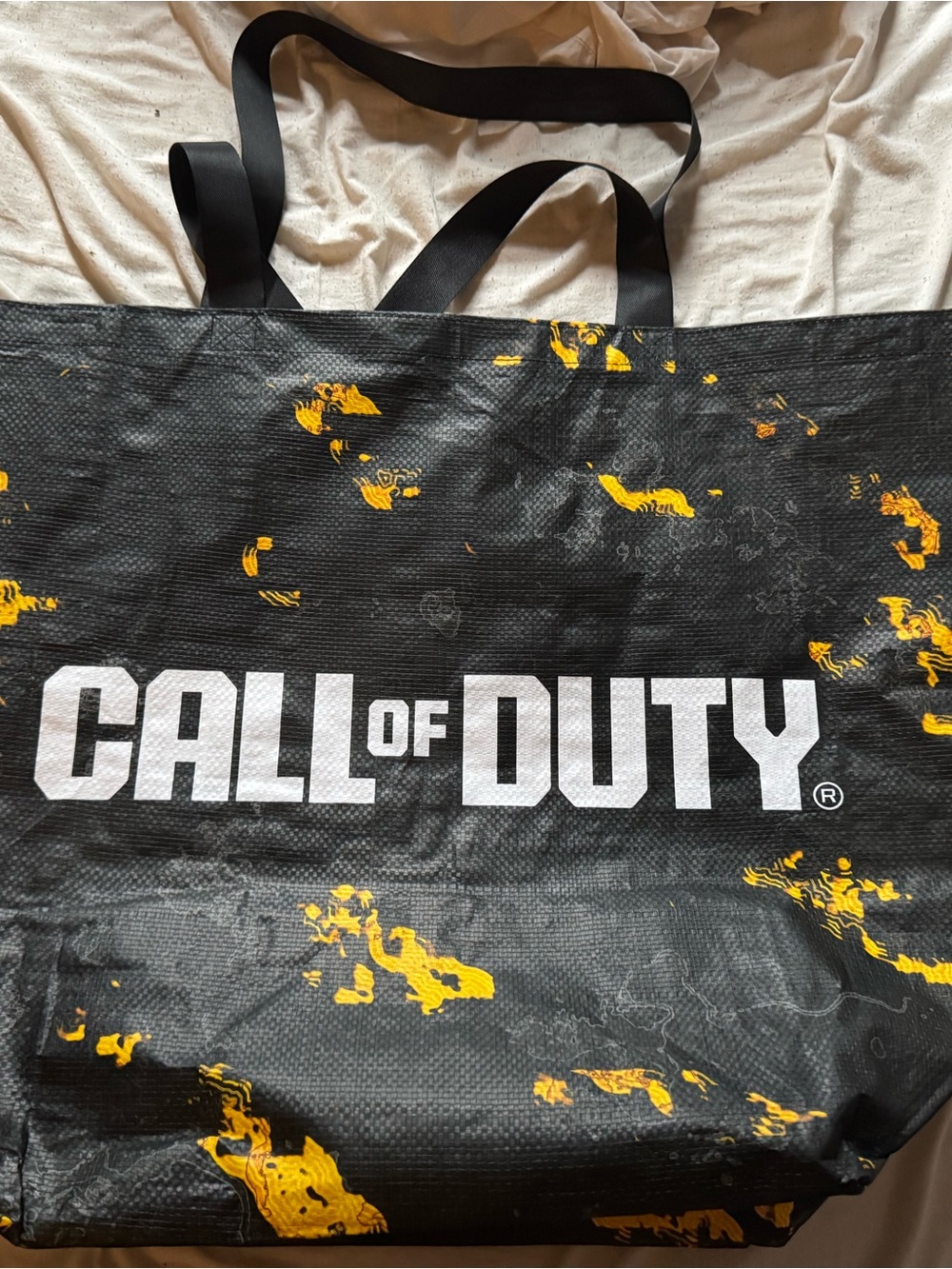 Black & Yellow Logo Tote Bag